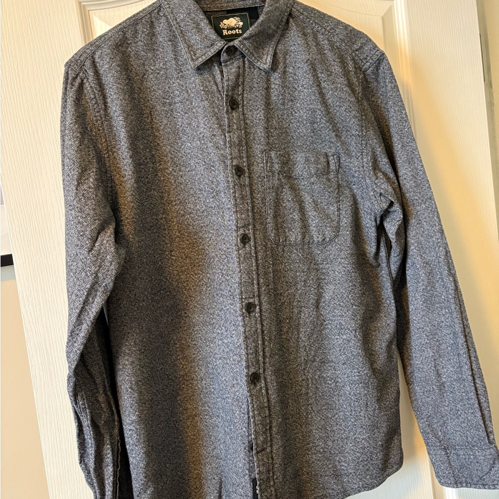 Roots Charcoal Button-Down Men's Shirt